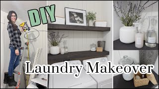 DIY Small Laundry Room Makeover On A Budget  Functional Decorating Ideas \ Room Makeover [upl. by Violante669]