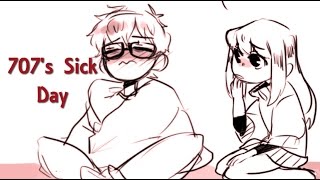 707s Sick Day Mystic Messenger Comic Dub [upl. by Siramay]