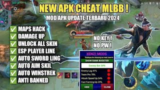 CHEAT ML TERBARU 2024  MOOD MENU UNLOCK ALL SKIN NO KEY MOBILE LEGENDS ANTI BANED [upl. by Pollak]