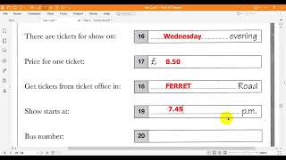 Cambridge KET 5 Listening Test 2 Part 4 [upl. by Kellene]