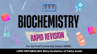 Lipid Metabolism Biochemistry rapid revision for MBBS first year university exams [upl. by Yatnuahc]