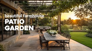 Rustic Elegance Beautiful Farmhouse Patio Garden Inspiration 🌸 [upl. by Ecinehs]