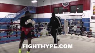 ADRIEN BRONER WORKS ON FOOTWORK AND COMBINATIONS WITH COACH STAFFORD [upl. by Eilitan]