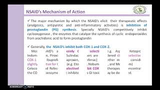 Classification Mechanism of action MOA of NSAIDs [upl. by Enirahtak]