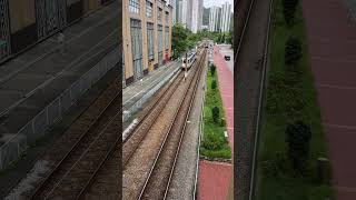 Hong Kong MTR Light Rail arriving at Goodview Garden Station in Tuen Mun [upl. by Dearden]