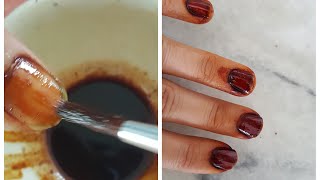 DIYNATURAL PERMANENT NAIL PAINT WITH JAGGERYGURR ARQ [upl. by Esiouqrut]