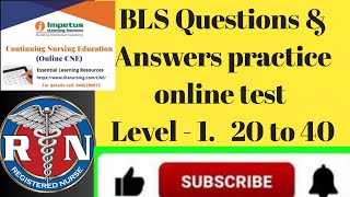 BLS practice online test level 1 questions and answers 21 to 40Manjulajoseph2013 [upl. by Lleze]