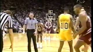 1990 College Basketball  LSU vs LMU [upl. by Lathrope]