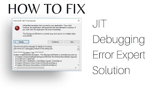 Fix Just In Time JIT Debugging Error Expert Solution in Windows 11 Easy Fix [upl. by Cahn]