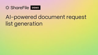 Simplify document collection workflows with AI powered Document Request List Generation [upl. by Haldas931]