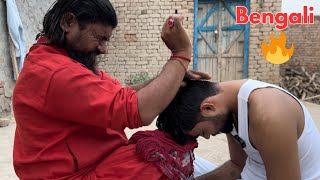 Asmr instant Sleep Massage  Head and Back Massage By Bengali Baba  Asmr back amp Neck Cracks asmr [upl. by Jemima]