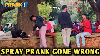 SPRAY PRANK GONE WRONG🔥🤬 prank public [upl. by Leizar452]