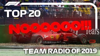 Top 20 F1 Team Radio Clips of 2019 [upl. by Denna]