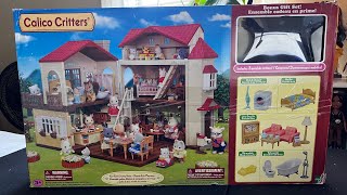 Calico critters Sylvanian Families Red Roof Country Home secret attic Gift Set Unboxing [upl. by Navnod]