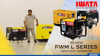 REVIEW LENGKAP GENSET IWATA PWM L SERIES  IWATA HEAVY DUTY POWER GENERATOR [upl. by Bebe]