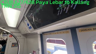 Screeching brakesviolent doors C151B 627628 Paya Lebar to Kallang [upl. by Aiuqal]