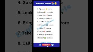 Phrasal Verbs With Meaning english shorts phrasalverbs englishgrammar [upl. by Neelasor752]