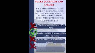 NCLEX EXAM PRACTICE QUESTIONS AND ANSWER nclexexam nclexnotes [upl. by Mala380]