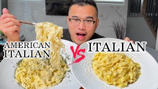 Which Country Makes The Better Fettucine Alfredo Pasta [upl. by Lekim]