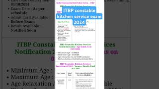 ITBP Constable kitchen service exam 2024 नई भर्ती itbp shortsfeed shorts viral indianmilitary [upl. by Dorcus230]