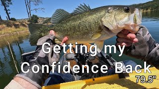 Getting My Confidence Back Kayak Bass Fishing Lake Berryessa [upl. by Crowns]