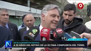 Frigerio Pullaro y Llaryora en el Túnel Subfluvial [upl. by Yleme962]