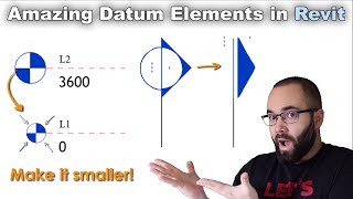 How to Change Size of Datum Elements in Revit Tutorial [upl. by Eidualc991]