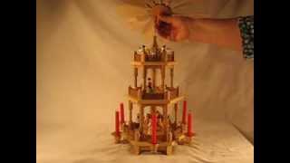 16720 German Christmas Pyramid 3Tier Nativity [upl. by Aratehs658]