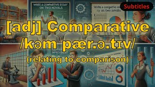 adj Comparative meaning relating to comparison with 5 examples [upl. by Okiron]