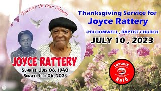 Joyce Rattery Thanksgiving Service [upl. by Irra]