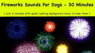 Fireworks Sounds For Dogs amp Cats Desensitization Training 💖 5 Mins of Quiet Calming Music [upl. by Eellah]