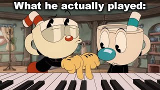 Pianos are Never Animated Correctly Cuphead Piano Lesson [upl. by Lleraj]