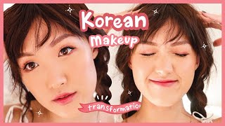 Korean Inspired Makeup Transformation [upl. by Htial]