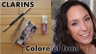 Tutoriel maquillage printemps facile  Garden Escape de Clarins [upl. by Mannos770]