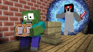 Monster School Command Blocks  Slendrina  Minecraft Animation [upl. by Airtap732]