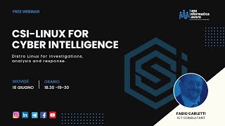 Webinar Csi linux for cyber intelligence [upl. by Adnimra]