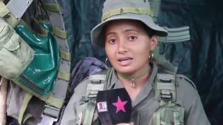 Colombia Entrevista a joven guerrillera de las FARCEP [upl. by Anieral]