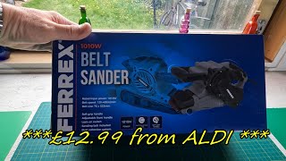 FERREX 1010W Belt Sander  Bargain Or Cheap Crp [upl. by Abraham]