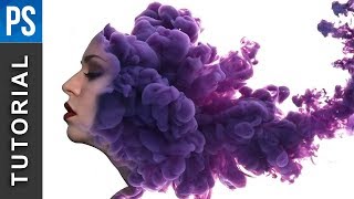 Photoshop Tutorial Powerful Ink Smoke Portrait [upl. by Gilles637]