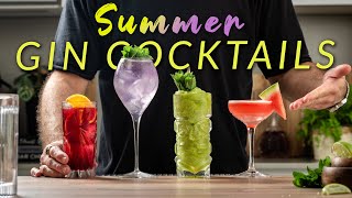 4 SUMMER GIN COCKTAIL RECIPES [upl. by Audra917]