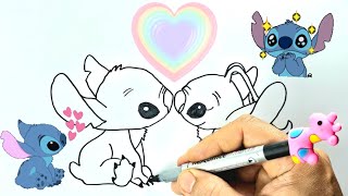 Stitch drawing  How To Draw Stitch [upl. by Eanat]