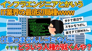 【2ch就活スレ】『インフラエンジニア』とかいうIT業界の最底辺職種www【ゆっくり解説】 [upl. by Rossie504]