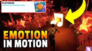 OBTENIR DES NOTES DE MUSIQUE dans la map EMOTION IN MOTION sur Fortnite  Quêtes Playwave [upl. by Nauqal11]