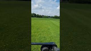 How to get grass stripes use a Cylinder reel mower shorts lawnmower lawncare grass tractor [upl. by Casey]