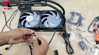 How to Assemble Cooler Master MasterLiquid ML240L V2 ARGB Liquid CPU Cooler  Tech Land [upl. by Millard]