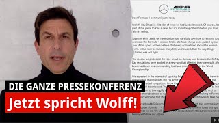 Mercedes zieht Berufung zurück Das sagt Toto Wolff  Pressekonferenz F1 2021 [upl. by Bee]