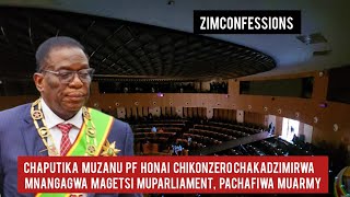 Chaputika MuZanu PF Honai Chikonzero Chakadzimirwa Mnangagwa Magetsi MuParliament Pachafiwa MuArmy [upl. by Peppel]