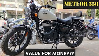 Royal Enfield Meteor 350  Fireball white colour on road price features [upl. by Hugh]