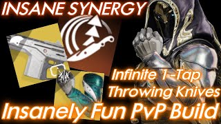 Insanely Fun PvP Hunter Build INFINITE 1Tap Throwing Knives  Destiny 2 [upl. by Rosana]