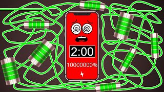 Overcharging Phone Battery 10000000 2 Minute Timer Bomb ⚡ [upl. by Hakym731]